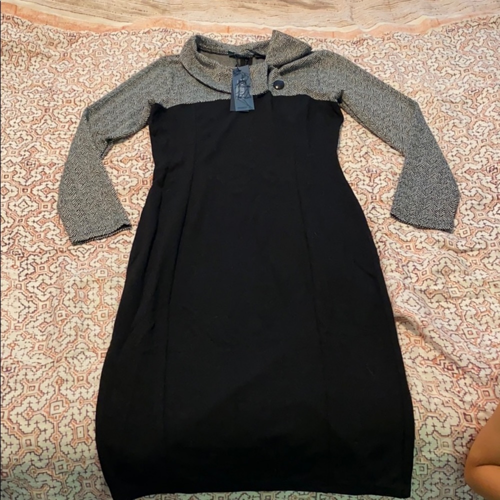 Homeyee houndstooth retro bodycon dress